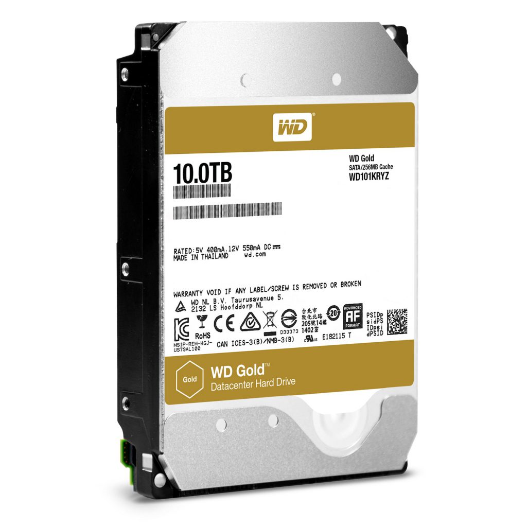 WD เปิดตัว ฮาร์ดดิสก์ฉลากสีทอง WD Gold ระดับเอ็นเตอร์ไพรส์ ความจุทะลุ 10TB