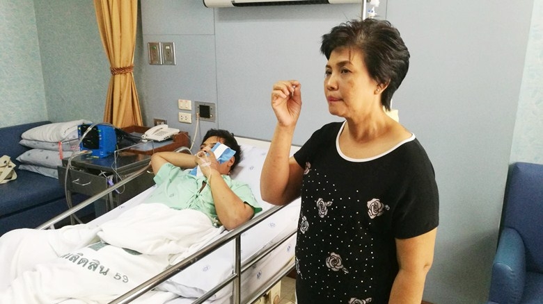กราบรถกู ผ่าตัดจมูกแล้ว