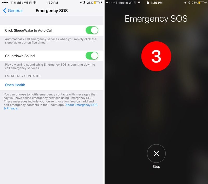 Emergency SOS