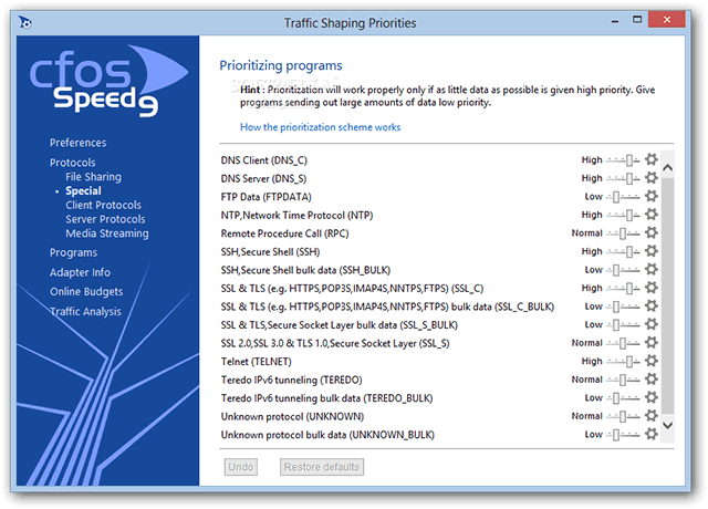 โปรแกรม cFosSpeed 10.22
