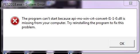 The program can't start because api-ms-win-crt-runtime-l1-1-0.dll is missing