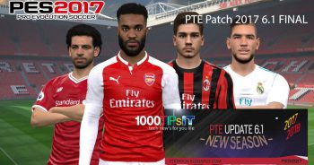 PTE Patch 2017 6.1 FINAL แพทใหม่สำหรับ PES 2017 ดาวน์โหลดได้ที่นี่